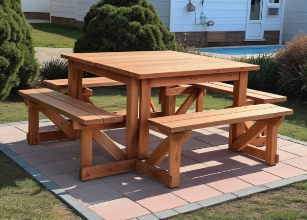 Square Picnic Table - WoodieasPlans