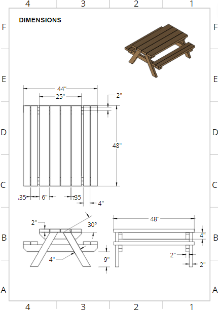 Kids Picnic Table - WoodieasPlans